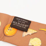 HERMES エルメス ツイリー イン・ザ・ポケット In the Pocket スカーフ ベージュ ブラウン シルク100 箱 H24222