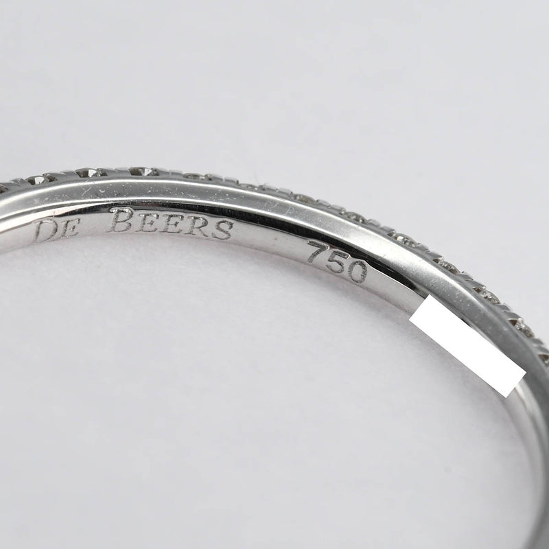 仕上済 DE BEERS デビアス リング 指輪 2本 フルエタニティ ダイヤ サファイア 750 約10.5号 約2.9g ジュエリー ok936