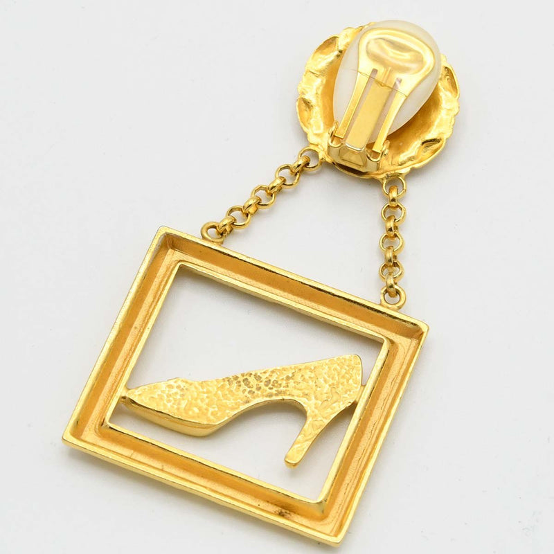 Salvatore Ferragamo フェラガモ イヤリング ゴールドカラー 約37.2g 花 靴 アクセサリー 22k394-2