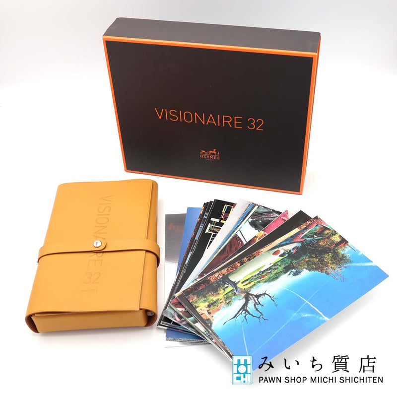 未使用 HERMES エルメス VISIONAIRE 32 ヴィジョネア32 ポストカードセット 鉛筆 イエローベージュ系 箱有 H7465