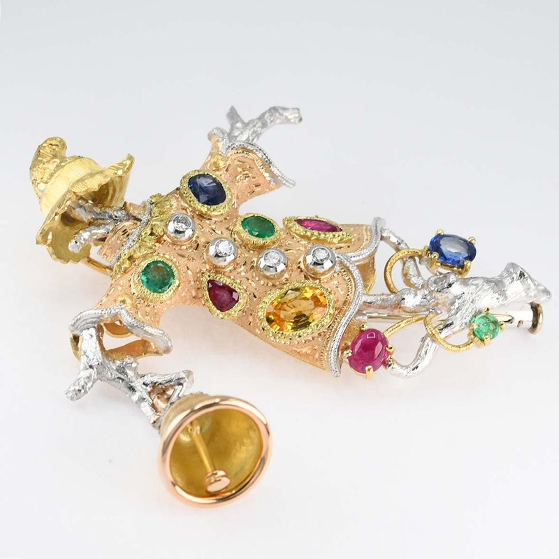CAZZANIGA カッツァニーガ ブローチ 750 マルチ 22.16g ジュエリー アクセサリー H13039