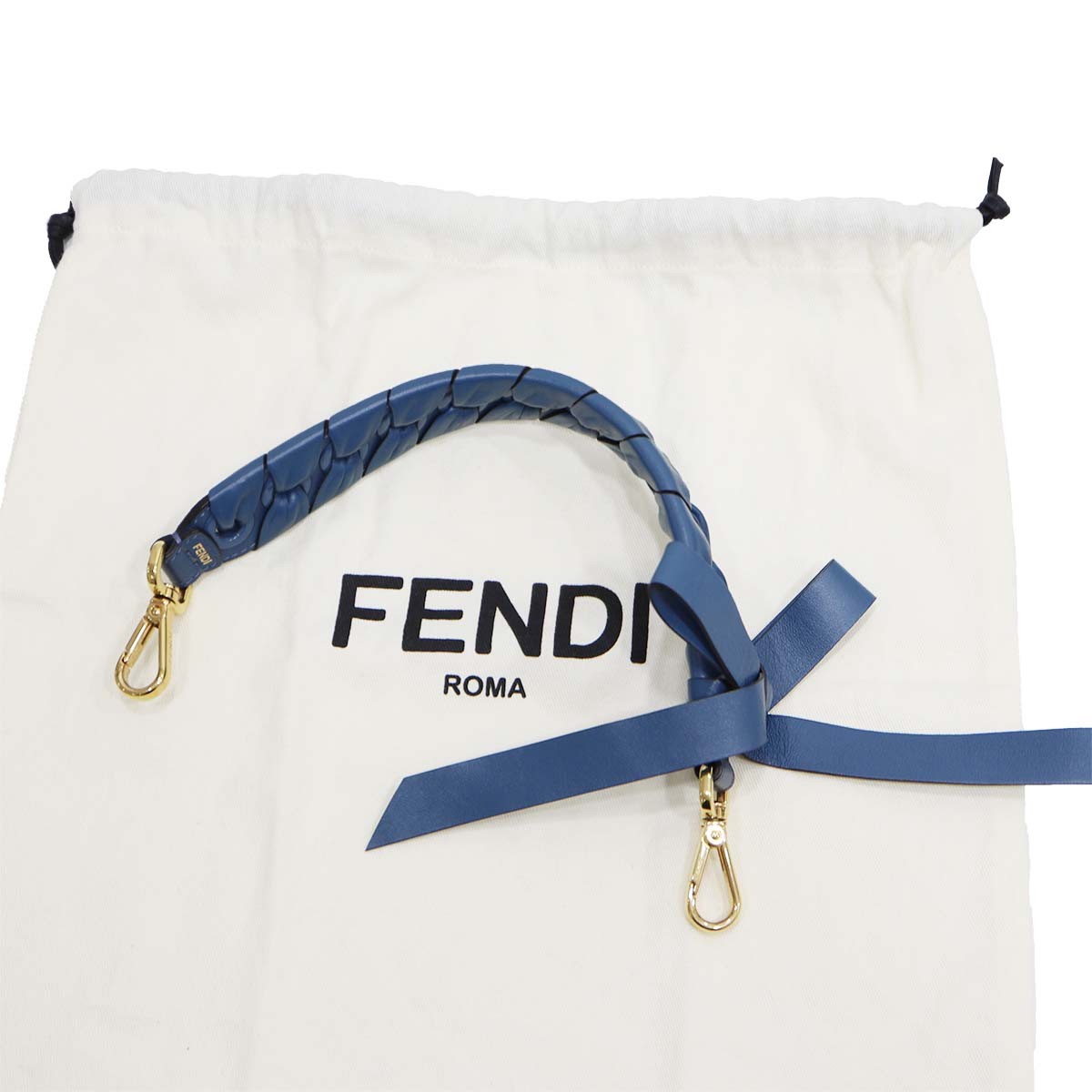 FENDI フェンディ ミニ ストラップ ユー ブルー ハンドル 持ち手