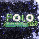 Anya Hindmarch アニヤハインドマーチ スパンコール POLO ミニトートバッグ ブルー ハンドバック H21463