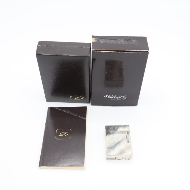 S.T.Dupont デュポン ガスライター LINE1S ライン1S ショート ローラー式 シルバーカラー 喫煙具 着火未確認 H2774