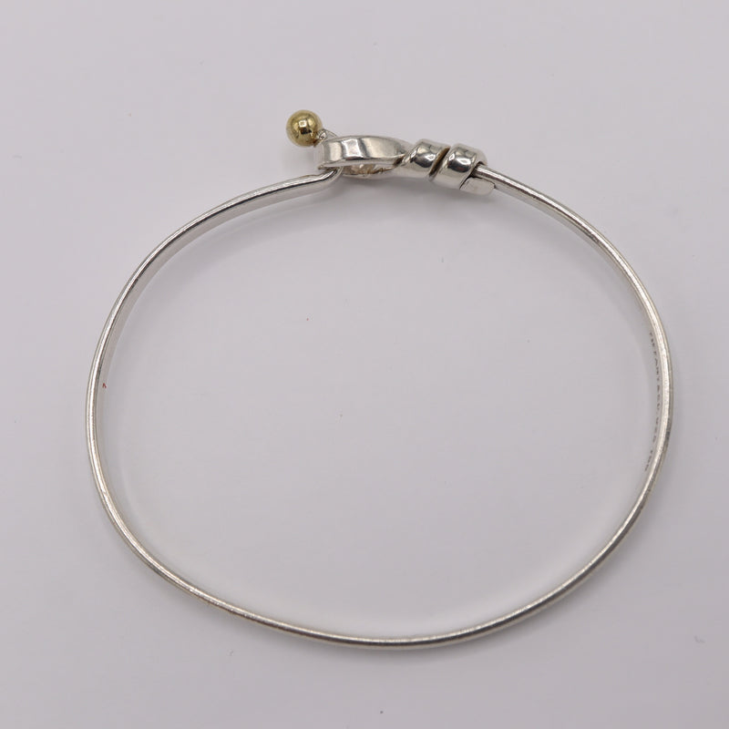TIFFANY＆Co. ティファニー ブレスレット フック&アイ バングル 750 925 約9.3g アクセサリー レディース H19018