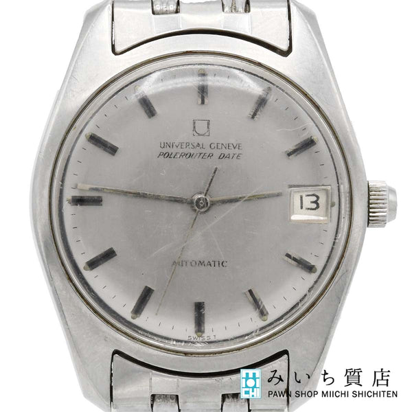 稼働 腕時計 UNIVERSAL GENEVE ユニバーサルジュネーブ 869115/05 自動巻き シルバー色文字盤 H1279