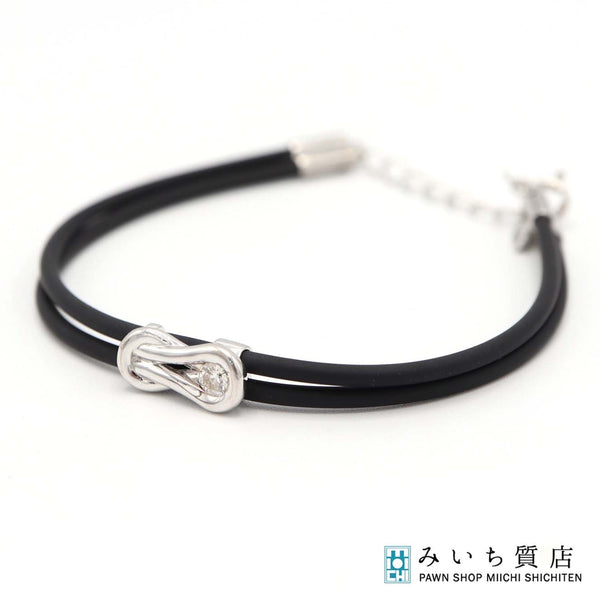 FOREVERMARK フォーエバーマーク ブレスレット エンコルディア ダイヤモンド D 0.16ct ホワイトゴールド K18WG 925 約5.3g アクセサリー H15415