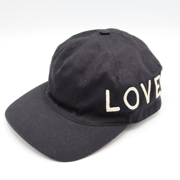 GUCCI グッチ キャップ M 58cm ラブ ロゴ ブラック 帽子 服飾小物 H20590