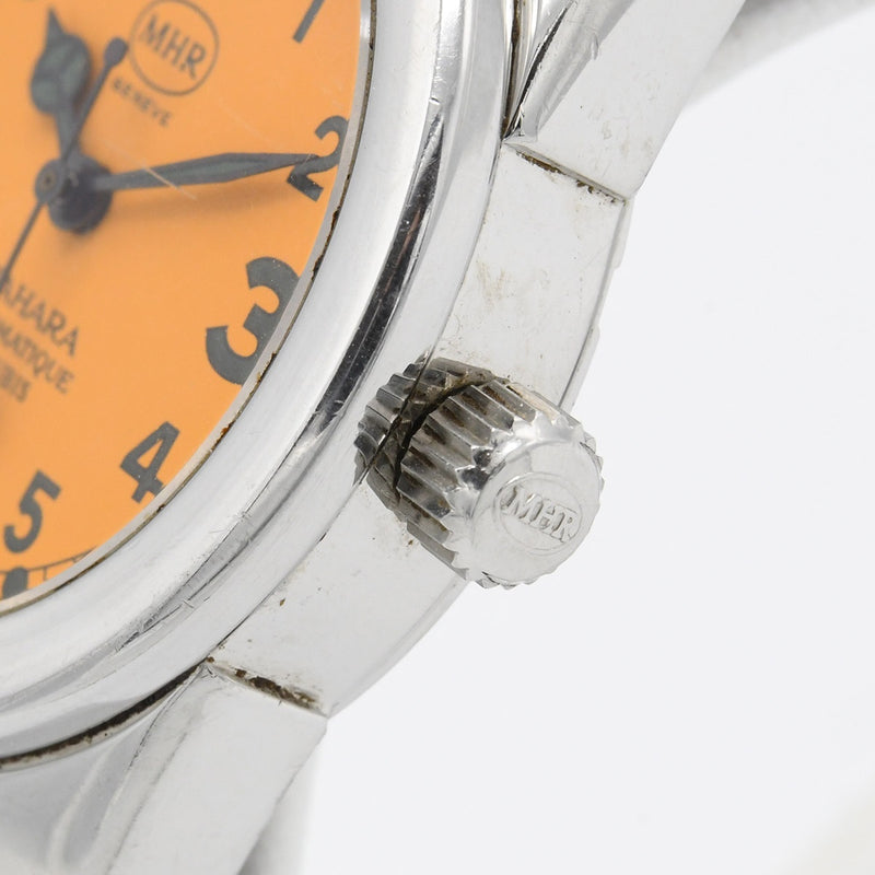 稼働 腕時計 MHR MAHARA マハラ BA2-4433 自動巻き オレンジ色文字盤 H20724