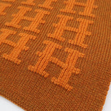 HERMES エルメス マフラー オレンジ カシミヤ100％ H柄 総柄 服飾小物 ok1193