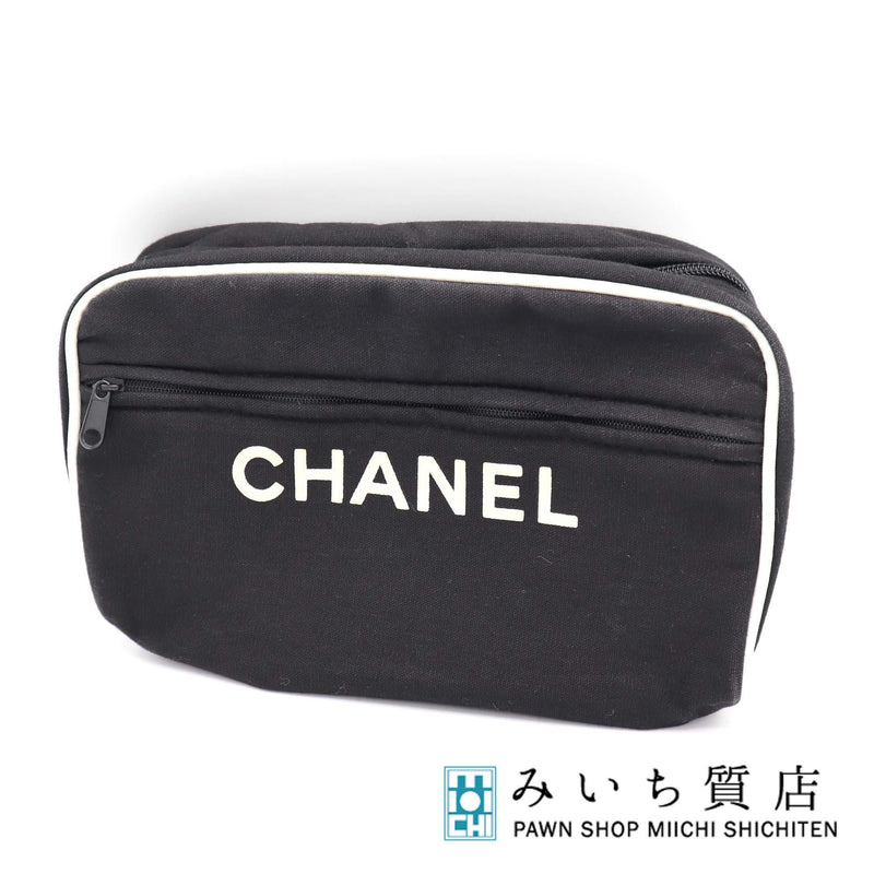 CHANEL シャネル ノベルティ 化粧ポーチ 小物入れ マルチケース コスメ ブラック 19k318-402