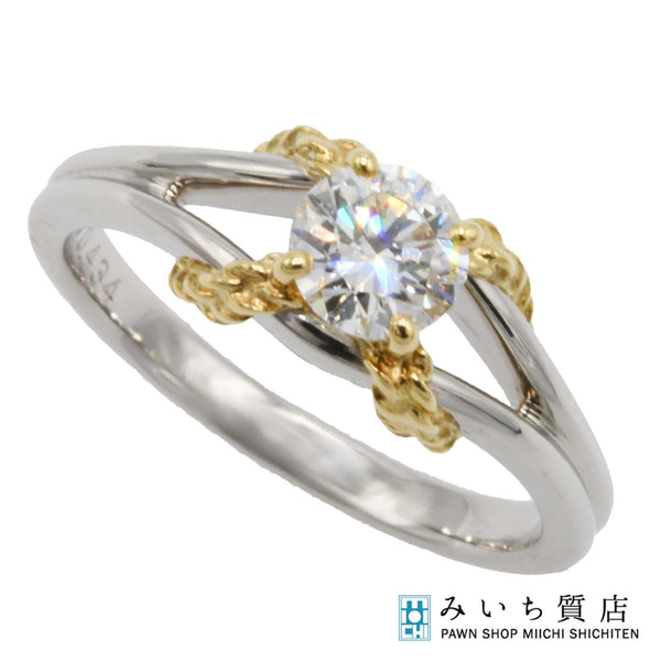 仕上げ済 Christian Dior ディオール ダイヤモンド リング PT900/K18 