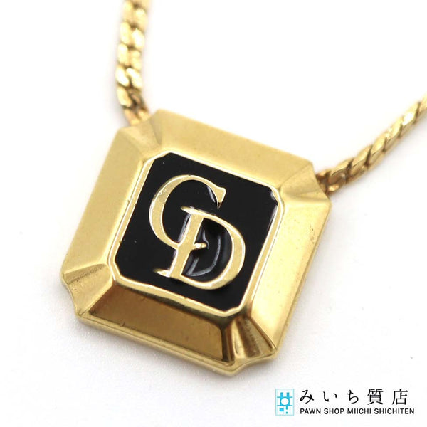 Christian Dior ディオール ネックレス CDロゴ ゴールドカラー 約4.9g アクセサリー 21k586-4