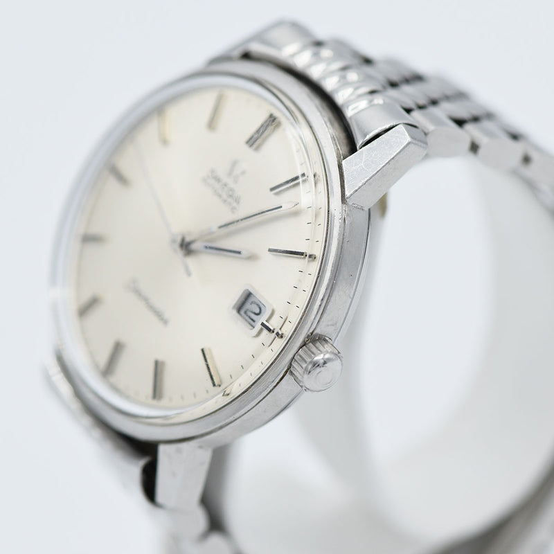 稼働 腕時計 OMEGA オメガ Seamaster シーマスター cal.565 166.037 デイト 自動巻き シルバー色文字盤 21k575-1