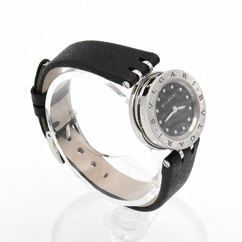 腕時計 稼働 BVLGARI ブルガリ B-zero1 ビーゼロワン BZ23BSL クォーツ 黒文字盤 レディース 箱有 21k620-1