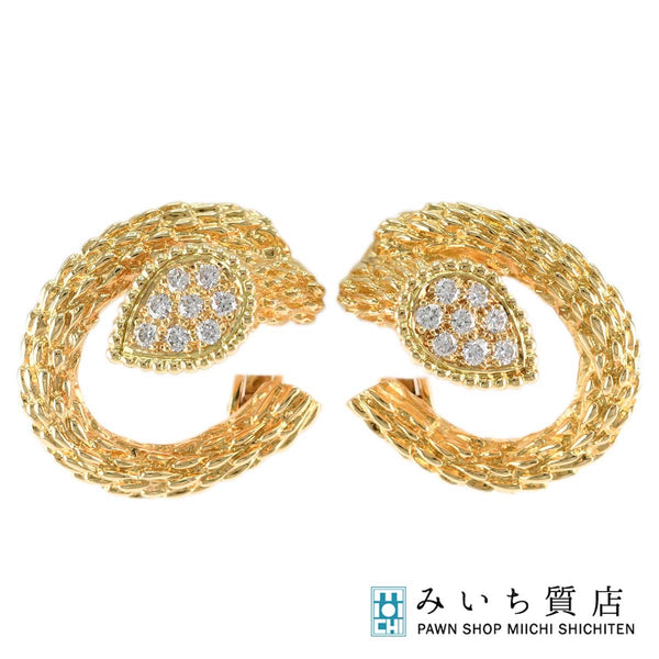 仕上済 BOUCHERON ブシュロン イヤリング セルパンボエム 750 19.2g 箱有 ジュエリー H3569