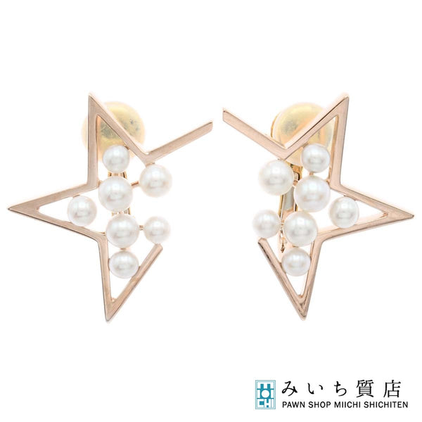 仕上げ済 TASAKI タサキ イヤリング アブストラクト スター SG750 パール 6.5g アクセサリー箱有 d188