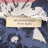 BURBERRY バーバリー スカーフ ストール 動物 チェック 青系 服飾小物 箱有 H18575