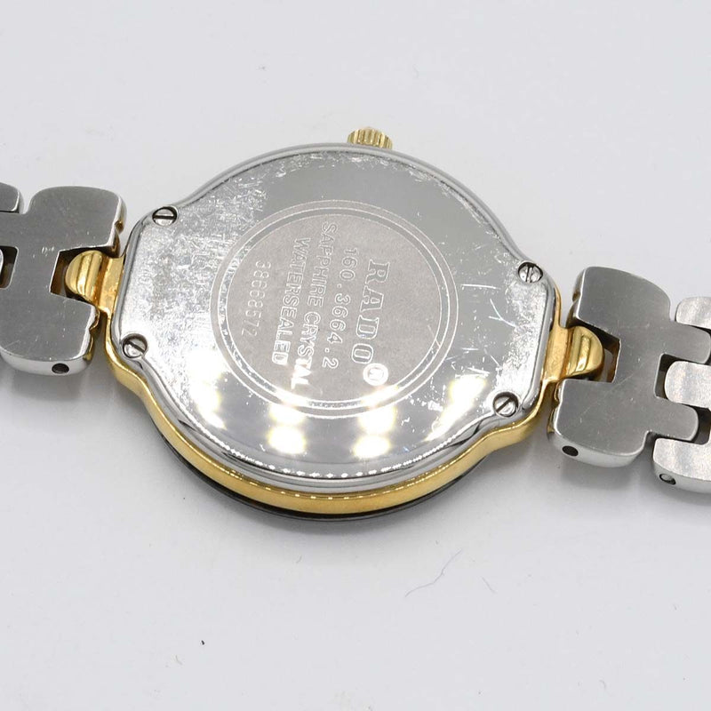 腕時計 稼働 RADO ラドー 160.3664.2 デイト クォーツ シルバー色文字盤 レディース H21056