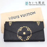 美品 LV 財布 モノグラムジャングル ポルトフォイユ・サラ M67875 ノワール 長財布 ルイヴィトン LOUIS VUITTON yo169