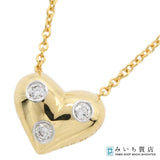 仕上げ済 TIFFANY&Co. ティファニー ネックレス  ドッツ ピンチド ハート 750 Pt950 約3.7ｇジュエリー H19749