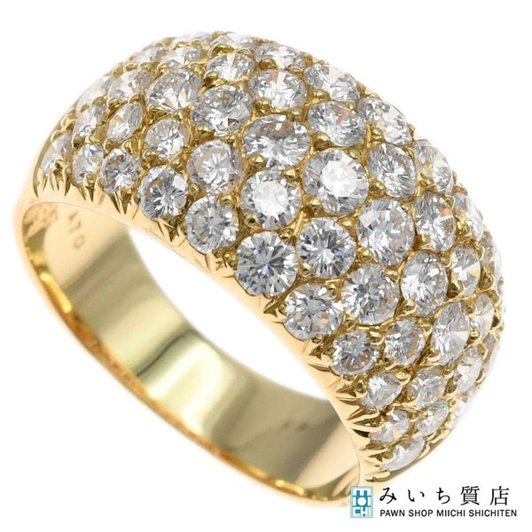 仕上済 VanCleef&Arpels ヴァンクリーフ&アーペル VCA リング 指輪 パヴェ ダイヤ D2.40 18KT 約12号 6.3g ジュエリー アクセサリー maki95