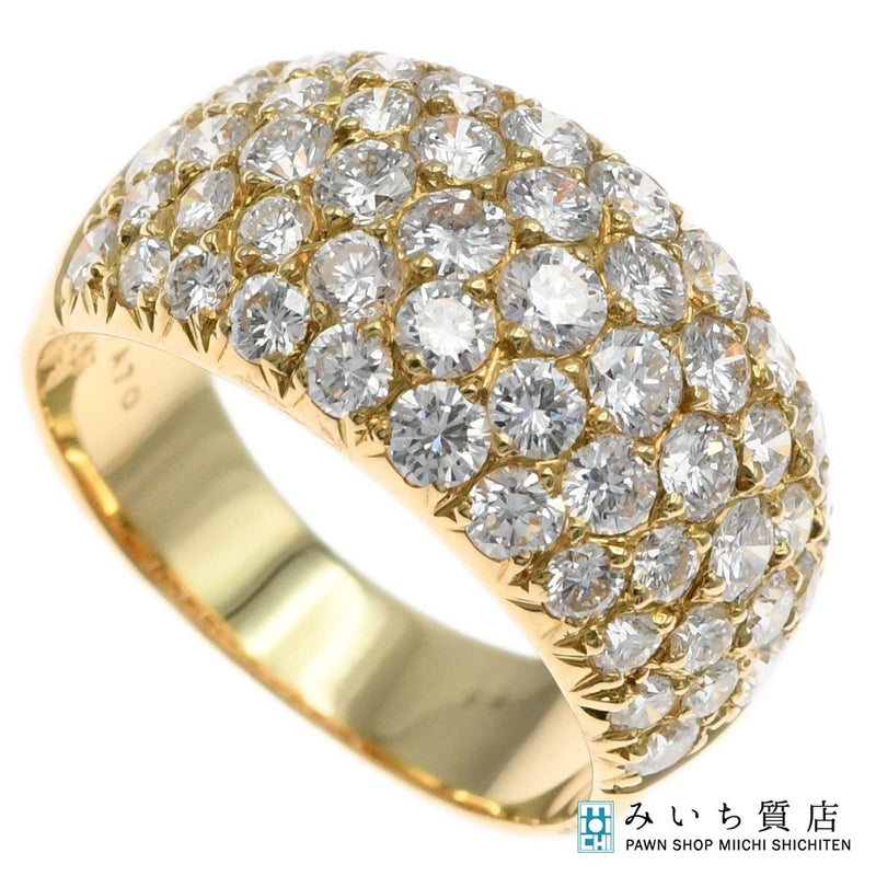 仕上済 VanCleef&Arpels ヴァンクリーフ&アーペル VCA リング 指輪 パヴェ ダイヤ D2.40 18KT 約12号 6.3g ジュエリー アクセサリー maki95