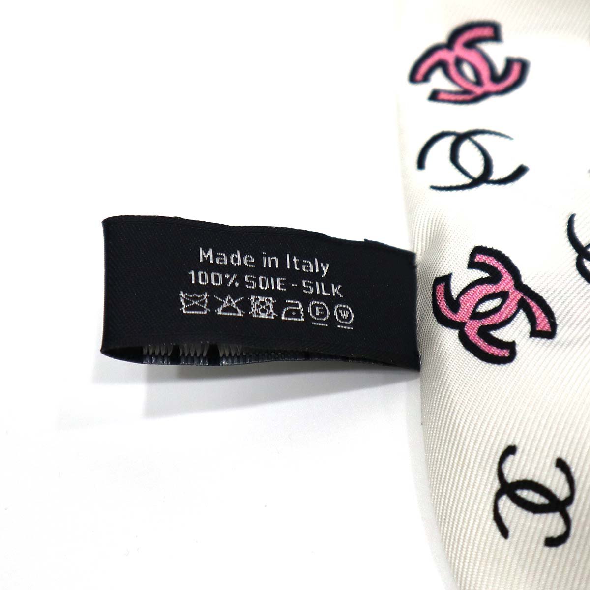 CHANEL シャネル ツイリー 犬 ドッグ柄 ココマーク スカーフ シルク100