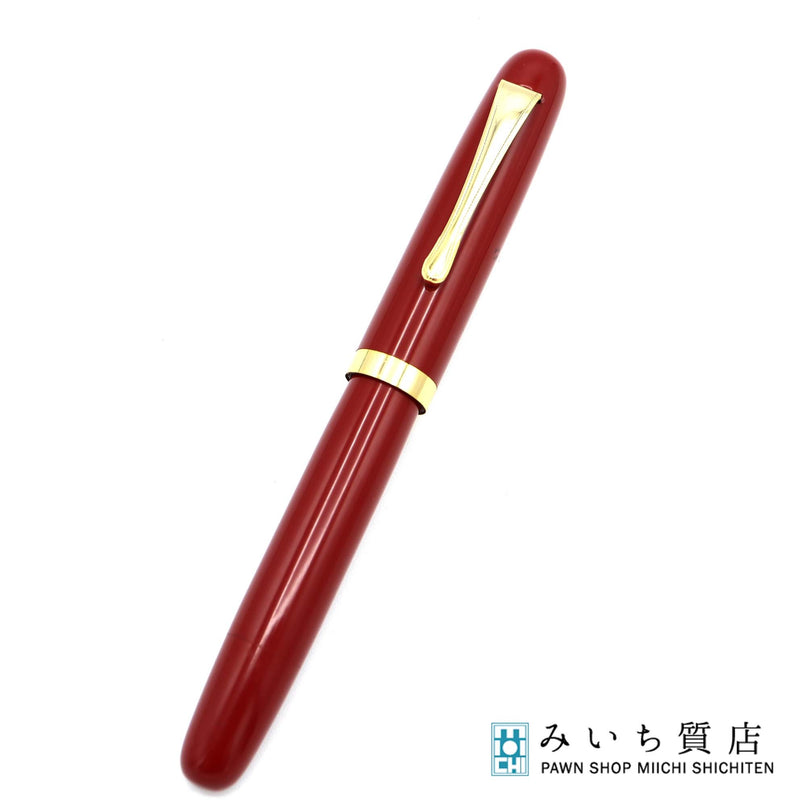 未使用 WARRANTED ワランテッド 万年筆 酒井栄助 14K レッド 文房具 筆記用具 木箱 yo747