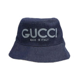 GUCCI グッチ レーザー デニム バケットハット 803042 3HA5W サイズM ユニセックス 箱袋あり 25k995-1
