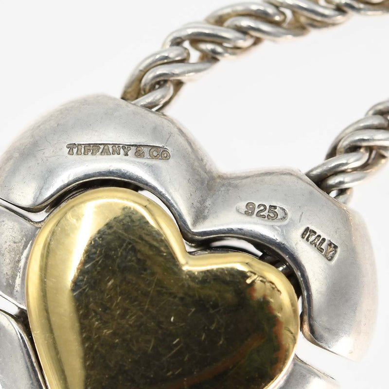TIFFANY&Co. ティファニー ネックレス パズル ハート 925 750 コンビ ロープチェーン アクセサリー k322