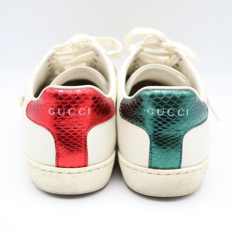 GUCCI グッチ 438218 スニーカー エース シェリーライン フェイクパール サイズ36 ホワイト系 箱・保管袋有 ok1216