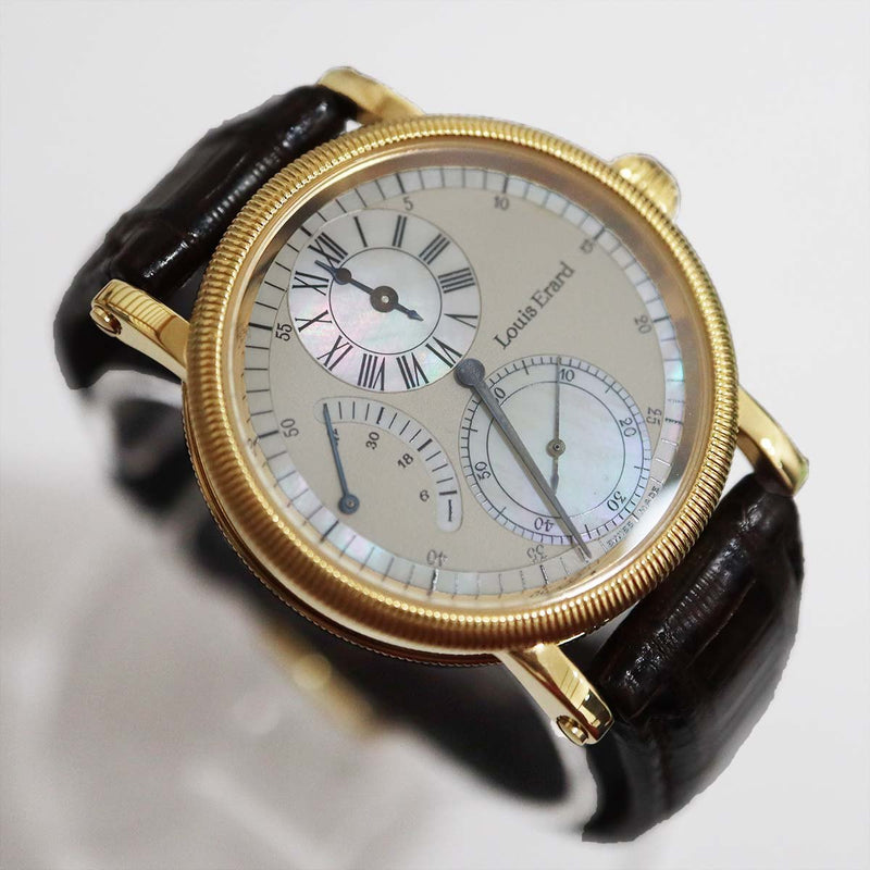 稼働 腕時計 Louis Erard ルイ・エラール レギュレーター マザーパールダイヤル 手巻き 箱保取説あり M4069