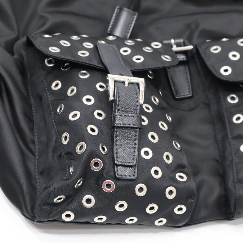 PRADA プラダ パンチング リュック ブラック バックパック H1021