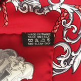 HERMES エルメス カレ90 スカーフ LES CLES 鍵柄 シルク100% レッド色 箱有 H17445