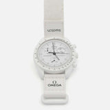 稼働 腕時計 OMEGA×swatch スヌーピー ミッショントゥザムーンフェイズ SO33W700 クォーツ 箱保取説あり 25k639-7