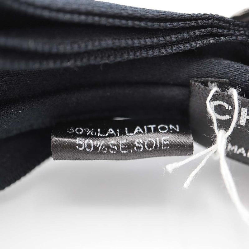 CHANEL シャネル カチューシャ カメリア リボン ブラック ヘア