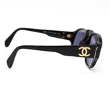 CHANEL シャネル サングラス ココマーク 01452 94305 ブラック アイウェア ケース付 度無し M4080