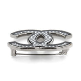 CHANEL シャネル ブローチ メタル ココマーク クローバー柄 A24S 14.6g アクセサリー 箱 袋 H19511