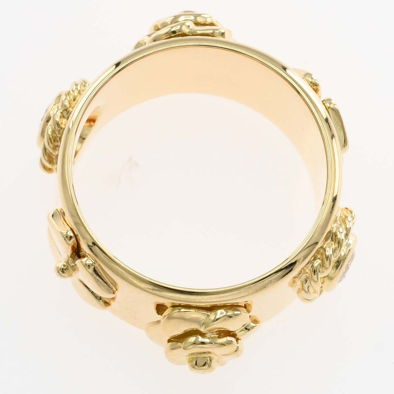 仕上済 CHANEL シャネル リング スリーシンボルズリング 11号 750 D 11.1g ジュエリー M1939