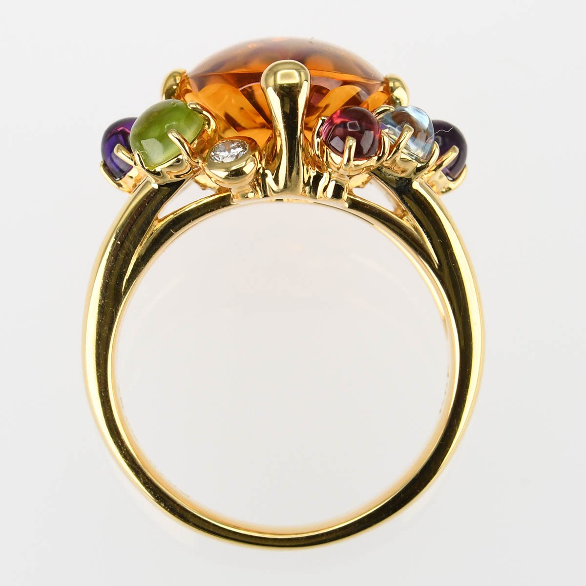 仕上済 TASAKI タサキ マルチストーン リング 指輪 ダイヤ K18 5.63 D0