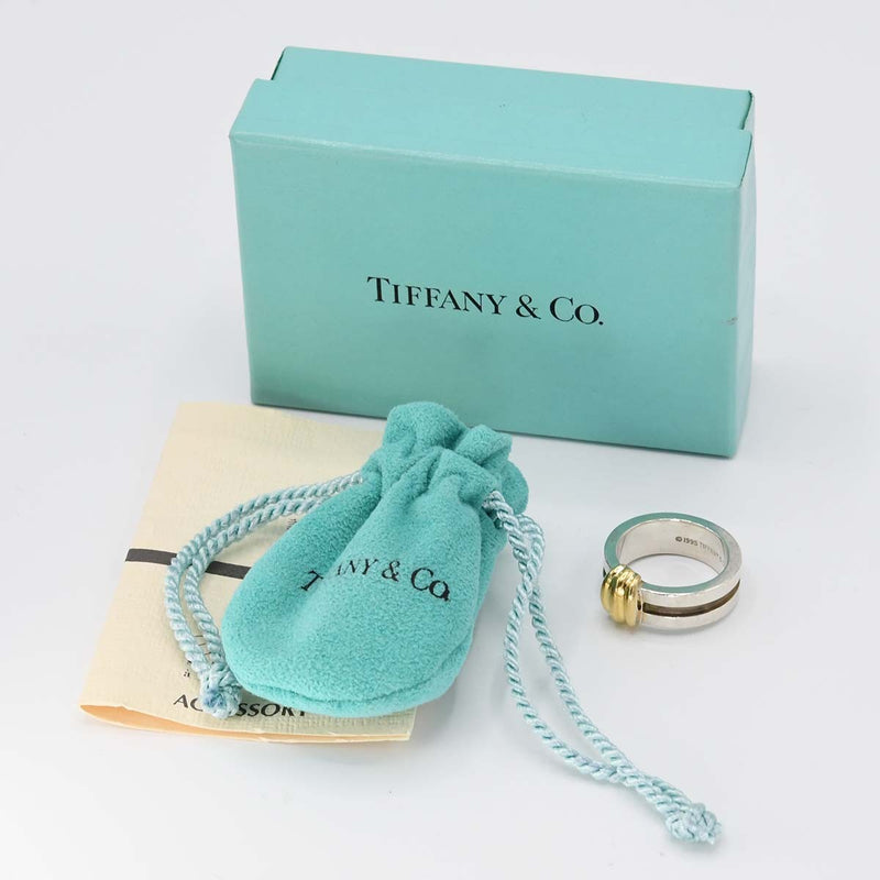 TIFFANY&Co. ティファニー リング 13号 グルーブドウィズ シルバー 925 ゴールド 750 アクセサリー 箱袋有 H5832