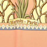 HERMES エルメス カレ90 スカーフ Axis Mundi 世界中心軸 シルク100％ オレンジ系 服飾小物 25k512-12