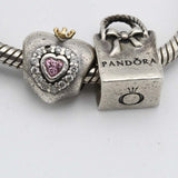PANDORA パンドラ ブレスレット 2点 925 プリンセス チャーム アクセサリー  箱袋 H21278