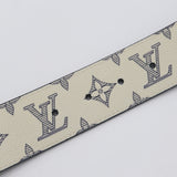 LOUIS VUITTON ルイヴィトン MP010T ベルト チャップマンブラザーズ モノグラムサバンナ サンチュール リヴェルソ 紺×白 袋 J291
