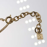 FENDI フェンディ ネックレス ラインストーン 約8g ゴールドカラー H1093