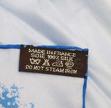 HERMES エルメス スカーフ カレ70 Ex-libris globe-trotter 馬 水色 シルク100％ 服飾小物 H22058