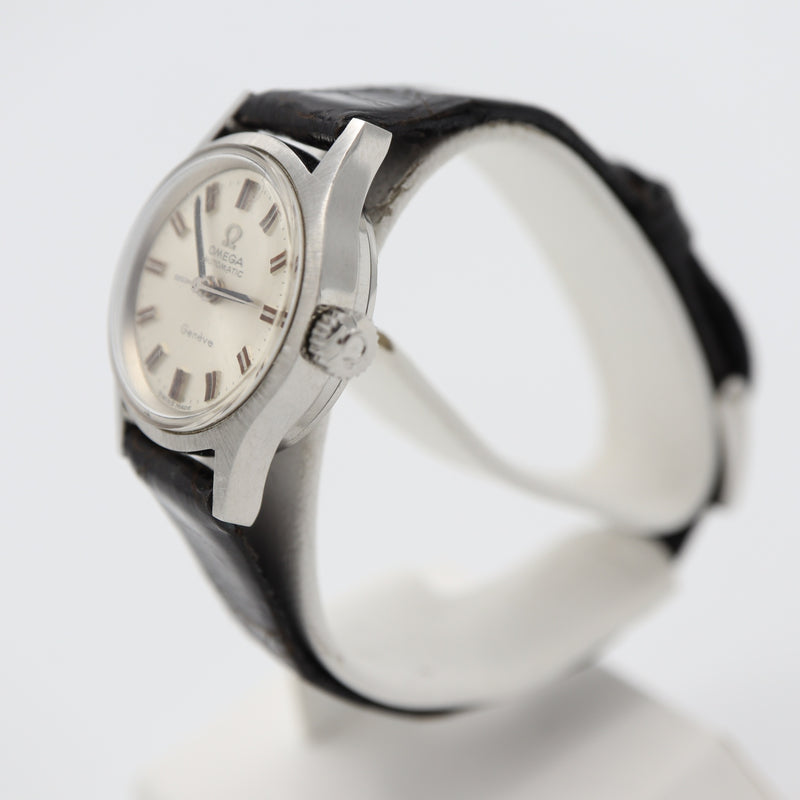 稼働 腕時計 OMEGA オメガ Geneve ジュネーブ cal.671 565.018 自動巻き シルバー色文字盤 ベルト社外 H20561