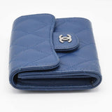 CHANEL シャネル コインケース マトラッセ ココマーク ブルー 小銭入れ 財布 H4962