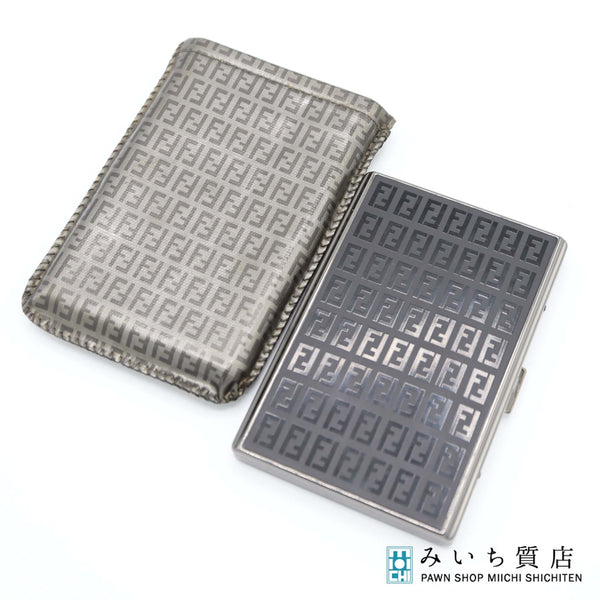 FENDI フェンディ ハードケース ズッカ柄 シガレットケース カードケース ブラックカラー 小物 M3997